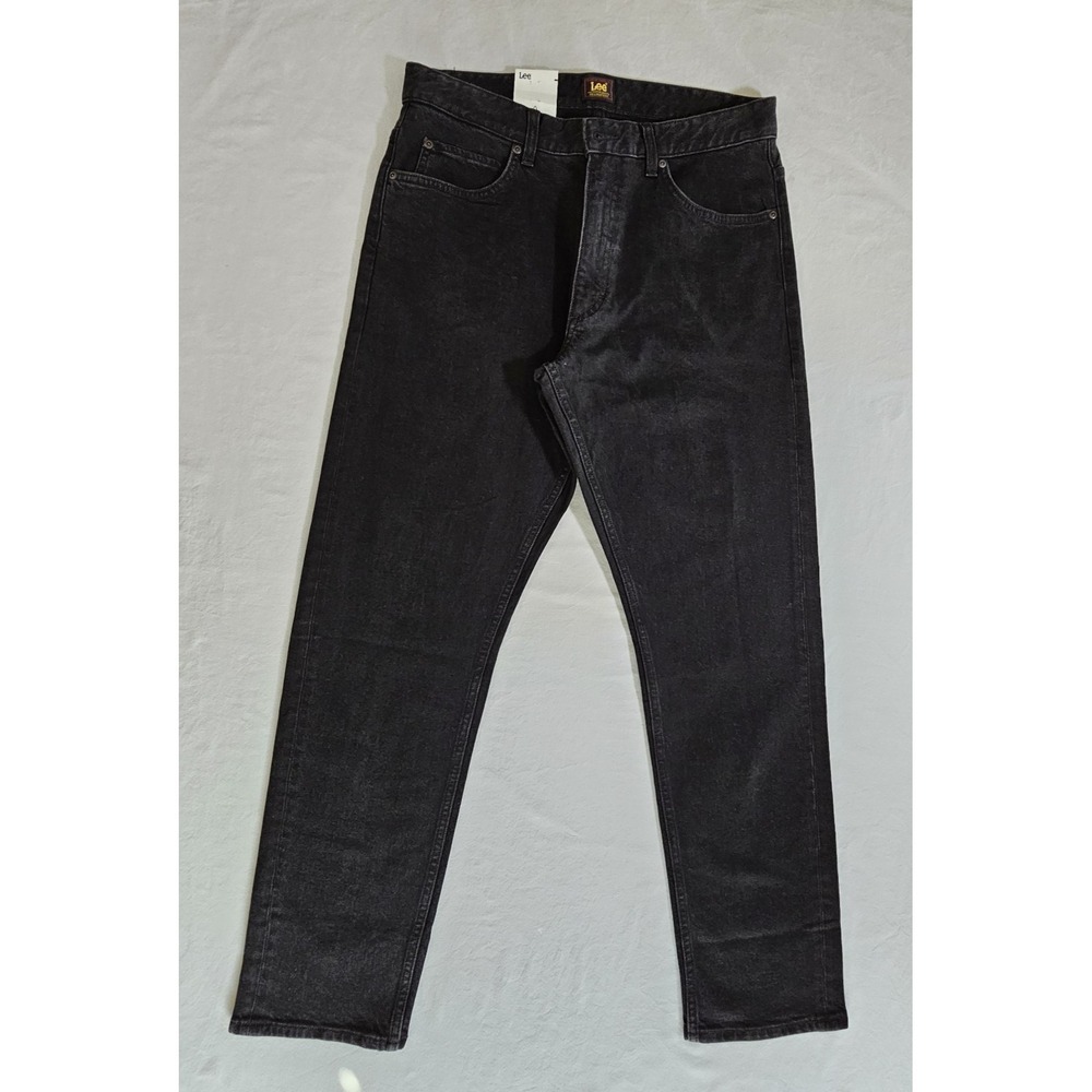 Lee Ebony Shade Jeans Men's 31M Black Straight Leg Regular Fit Dark Wash Denim